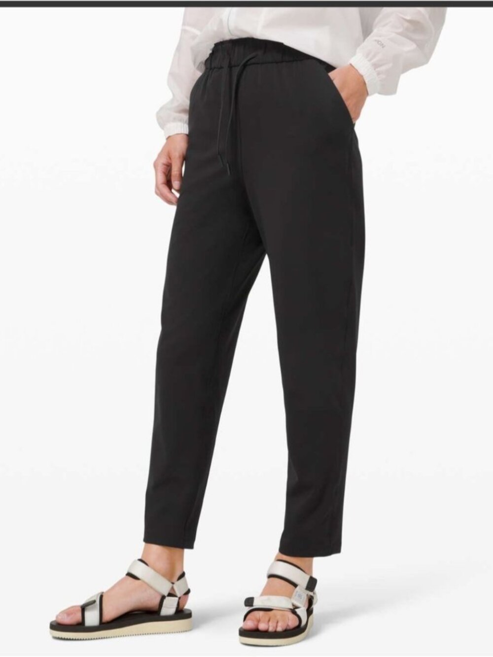 Lululemon Keep Moving Pant 7/8 High-RiseBlack Pants size 12 Athleisure Casual